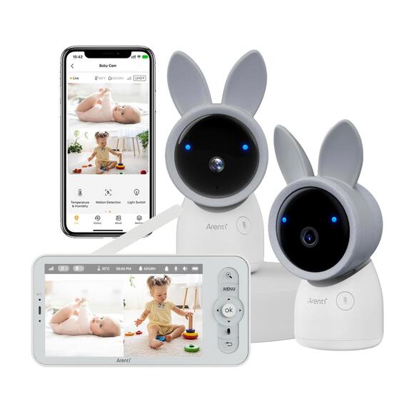 Other - Baby Monitor 2 Cameras, 3MP Baby Camera 2Pack with 5-inch LCD Screen App Control